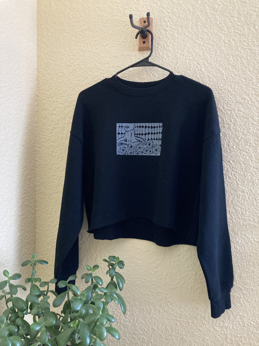 Cropped Raw Hemmed Crew Neck